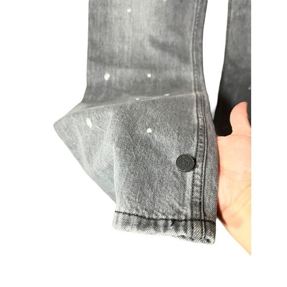 Sandrine Rose Womens Polka Dot Gray Wide Leg Button Fly Buckle‎ Back NWT Size 28 - Picture 5 of 13